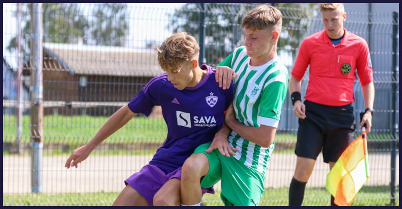 Maribor dobil oba večna derbija pred večernim spektaklom: V kadetski ligi zmaga vijoličastih s 3:2, v ligi do 15 je bilo 3:1 za Štajerce