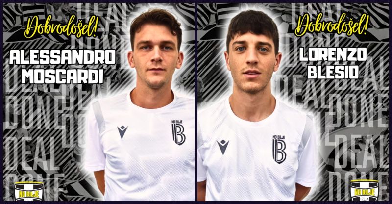 Bilje predstavilo Italijana, ki sta že debitirala ob zmagi v minulem krogu: V črno-belem dresu Lorenzo Blesio in Alessandro Moscardi