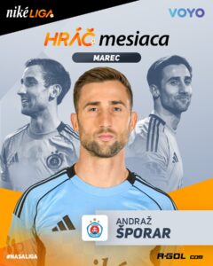 Šporar, igralec meseca marca 2026